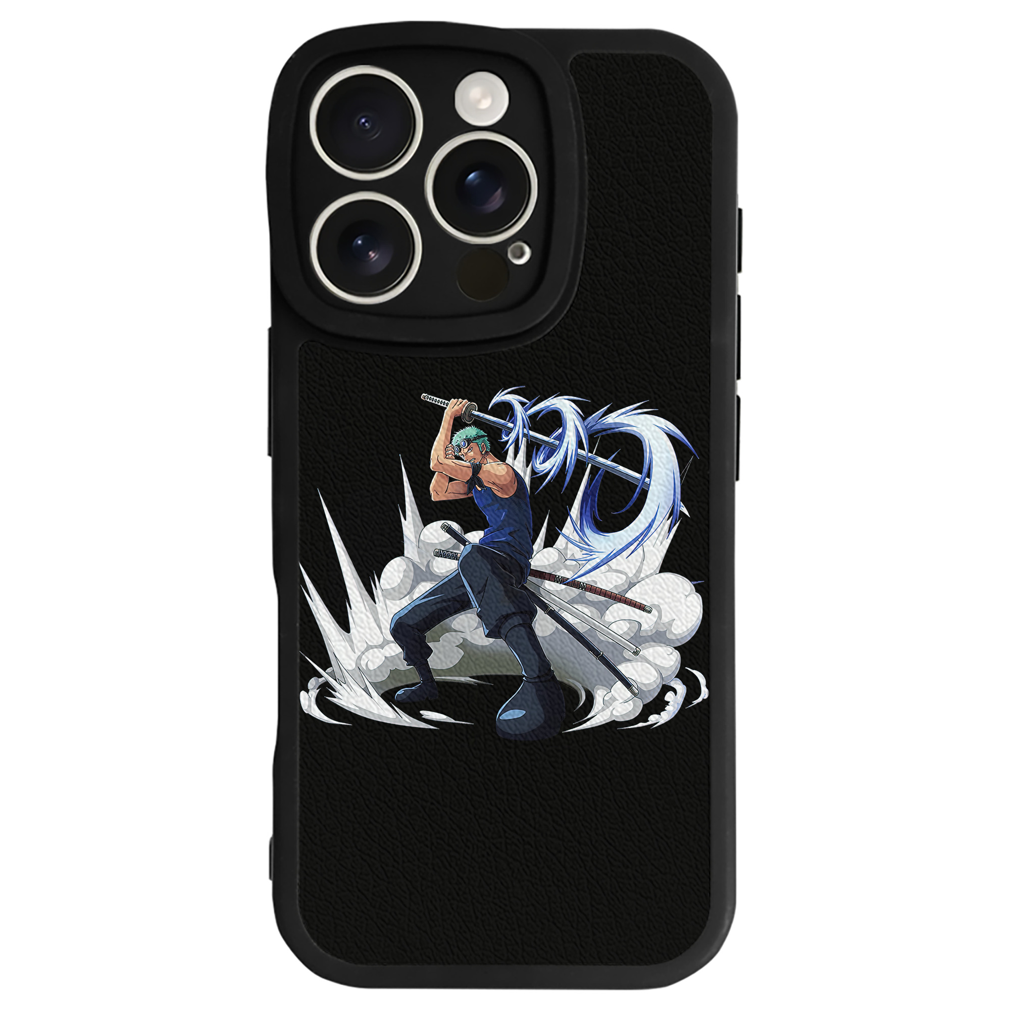 （画像用） ワンピース ロロノア・ゾロ ONE PIECE Roronoa Zoro 【iPhone 16シリーズ対応】シリコンスマホケース（レザー調） 材質：シリコン